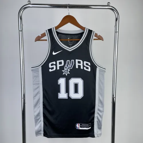 2023/24 San Antonio Spurs Black Jeremy Sochan #10 Jersey | NBA Swingman Jersey