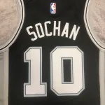 2023/24 San Antonio Spurs Black Jeremy Sochan #10 Jersey | NBA Swingman Jersey