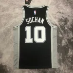2023/24 San Antonio Spurs Black Jeremy Sochan #10 Jersey | NBA Swingman Jersey