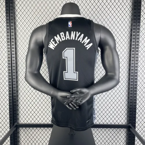 Maglia da basket Victor Wembanyama #1 edizione Jordan dei San Antonio Spurs 2023/24 | Maglia da swingman NBA