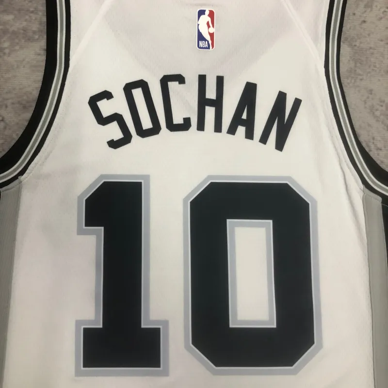 2023/24 San Antonio Spurs White Jeremy Sochan #10 Jersey | NBA Swingman Jersey