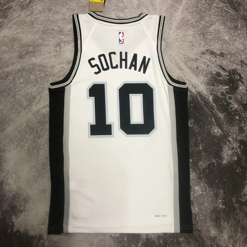 2023/24 San Antonio Spurs White Jeremy Sochan #10 Jersey | NBA Swingman Jersey