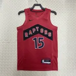 Camisa do Vince Carter, uniforme de visitante do Toronto Raptors 2023/24 (código #15) | Camisa Swingman da NBA 2023/24 Toronto Raptors Away Vince Carter #15 Jersey | NBA Swingman Jersey