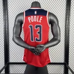 2023-24 Washington Wizards Away Red Jordan Poole #13 Men’s Jersey