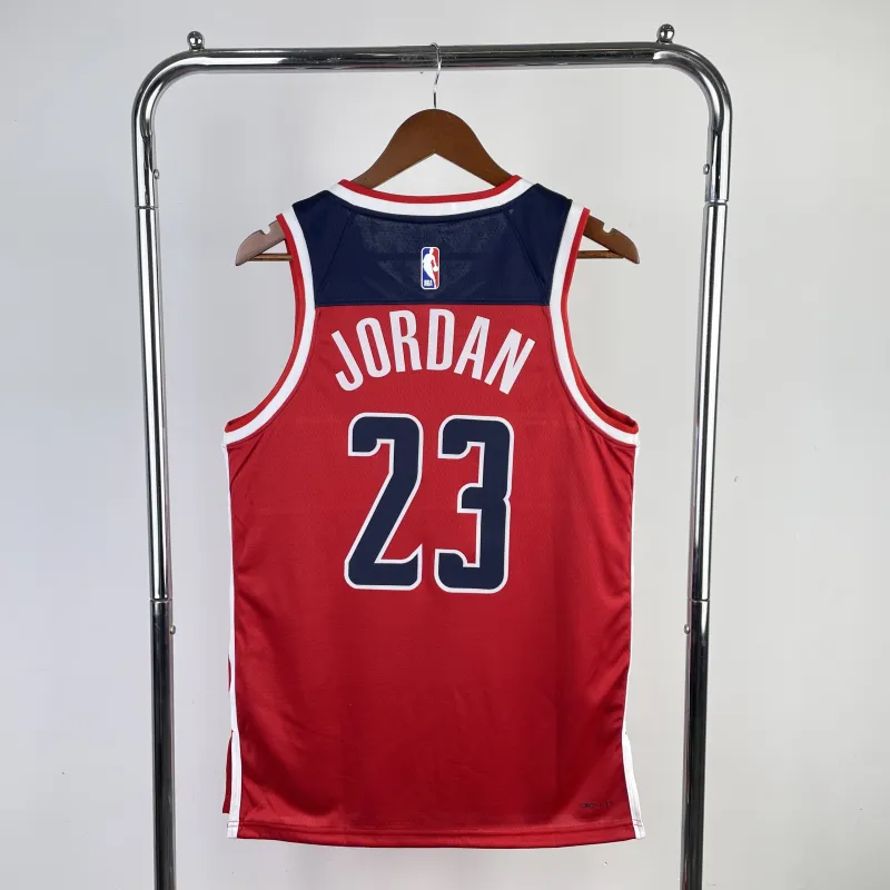 2023-24 Washington Wizards Away Red Michael Jordan #23 Men’s Jersey