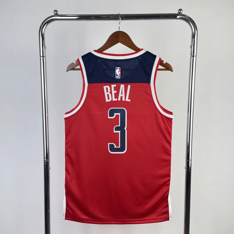 2023-24 Washington Wizards Away Red Bradley Beal #3 Men’s Jersey