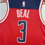 2023-24 Washington Wizards Away Red Bradley Beal #3 Men’s Jersey
