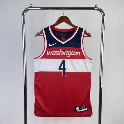 2023-24 Washington Wizards Uitshirt Rood Russell Westbrook #4 Herenshirt