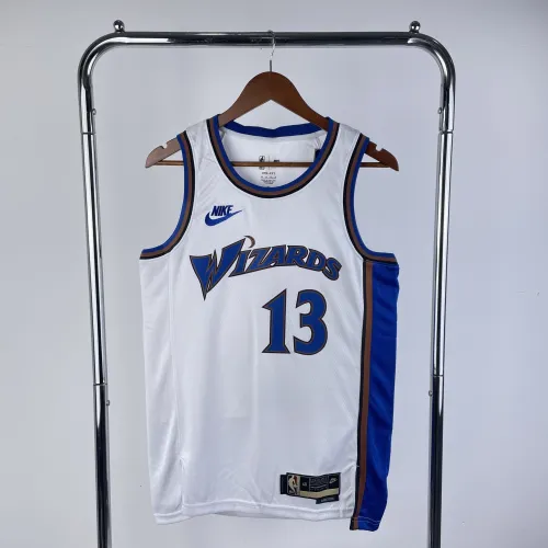 Maglia da casa bianca dei Washington Wizards 2023-24 di Jordan Poole (modello #13) da uomo