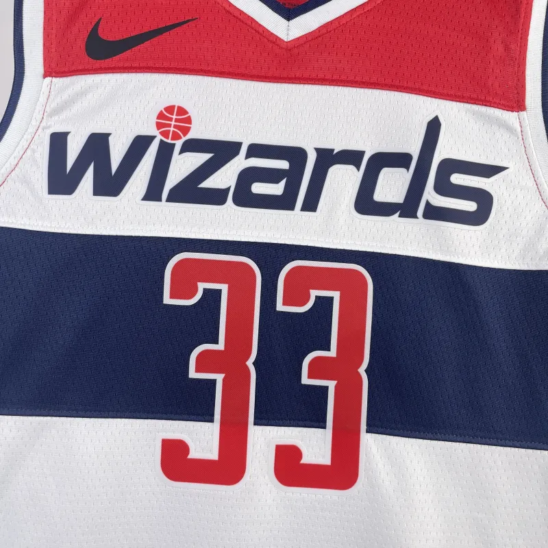 2023-24 Washington Wizards Home White Kyle Kuzma #33 Men’s Jersey