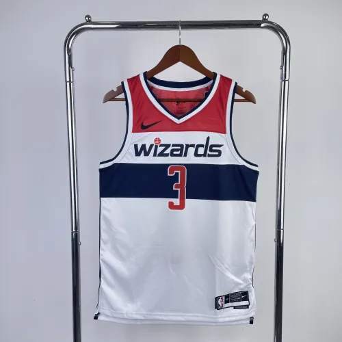 Camiseta 2023-24 Washington Wizards Home White Bradley Beal #3, Hombre