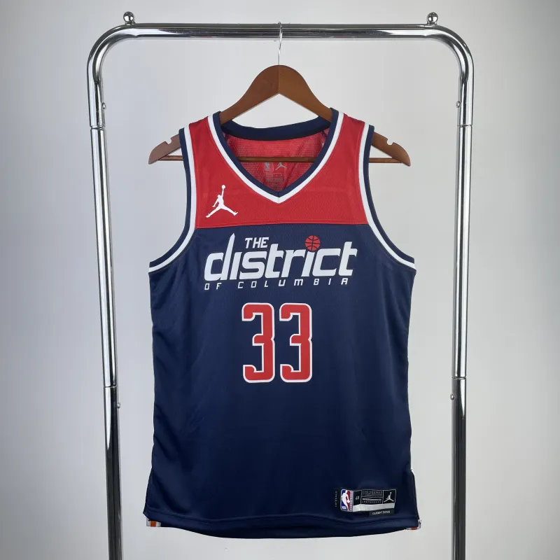 2023-24 Washington Wizards Kyle Kuzma #33 Heren Jersey