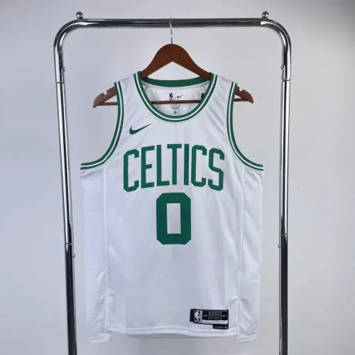 2023/24 Jersey dos Boston Celtics Jayson Tatum #0 Branco para homem