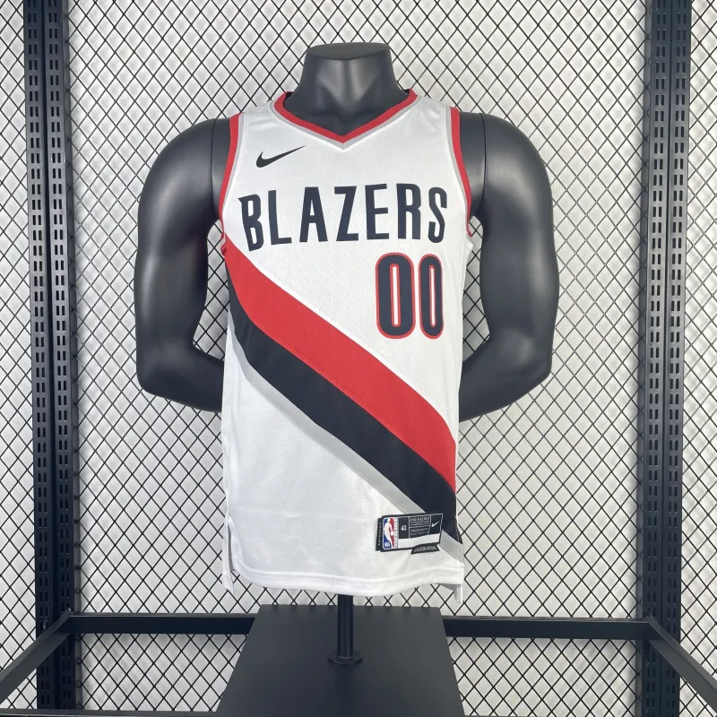 2023/24 Portland Trail Blazers White Scoot Henderson #00 Jersey | NBA Swingman Jersey