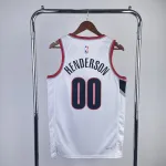 2023/24 Portland Trail Blazers White Scoot Henderson #00 Jersey | NBA Swingman Jersey