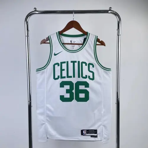 2023/24 Boston Celtics Marcus Smart #36 Camisola branca para homem