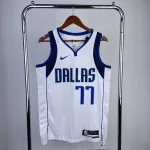 2023/24 Dallas Mavericks Branco Luka Doncic #77 Camisola para homem 2023/24 Dallas Mavericks White Luka Doncic #77 Men’s Jersey
