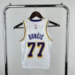 2023/24 Los Angeles Lakers Luka Doncic #77 Youth White Jersey