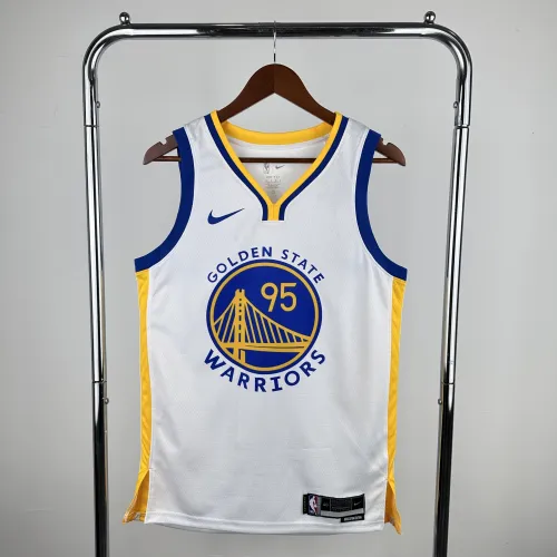 2023/24 Golden State Warriors White #95 Men's Jersey