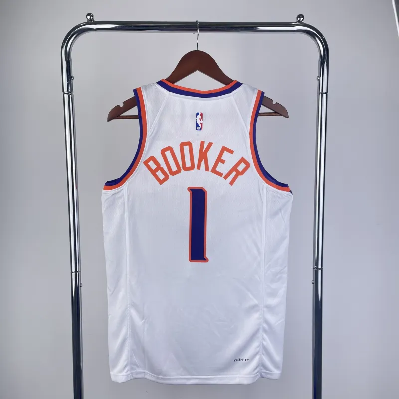 2023/24 Phoenix Suns White Devin Booker #1 Men’s Jersey