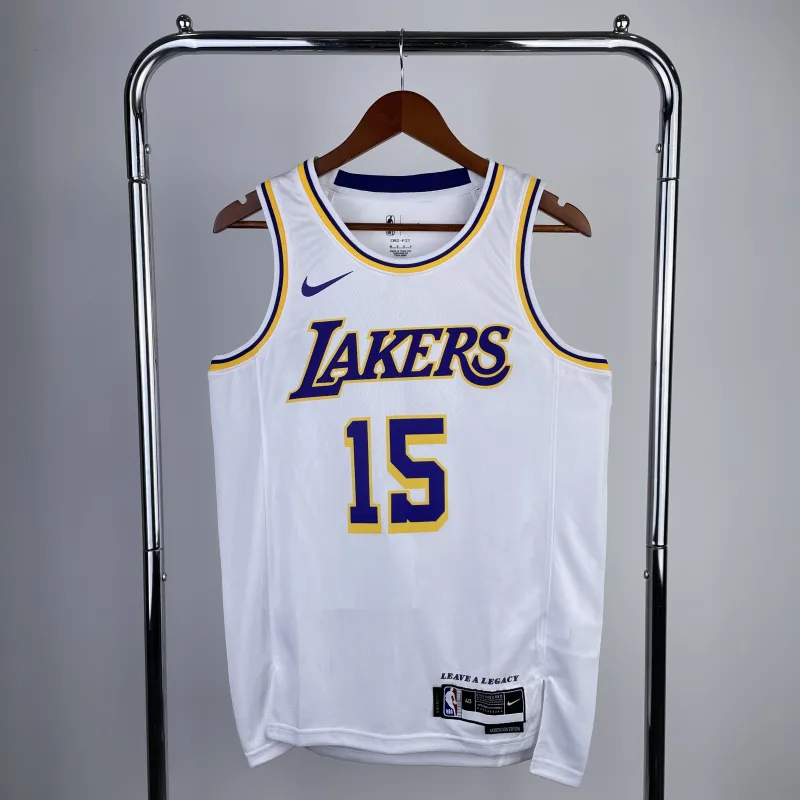 2023/24 Los Angeles Lakers Austin Reaves #15 Weiß Herren Trikot