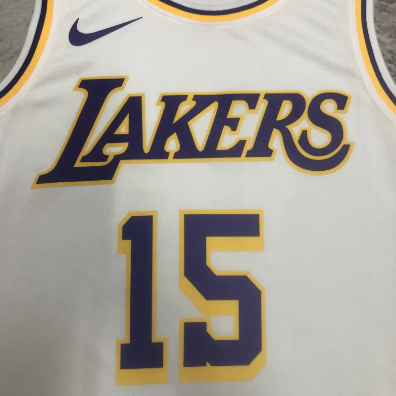 2023/24 Los Angeles Lakers Austin Reaves #15 Weiß Herren Trikot