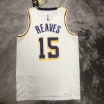 2023/24 Los Angeles Lakers Austin Reaves #15 Weiß Herren Trikot