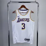 Maillot homme Anthony Davis 2023/24 des Los Angeles Lakers, blanc, #3 Maillot blanc pour homme Anthony Davis #3 des Los Angeles Lakers, saison 2023/24