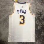 Maillot blanc pour homme Anthony Davis #3 des Los Angeles Lakers, saison 2023/24
