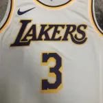Maillot blanc pour homme Anthony Davis #3 des Los Angeles Lakers, saison 2023/24