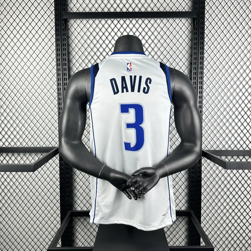 2023/24 Dallas Mavericks White Anthony Davis #3 Men’s Jersey