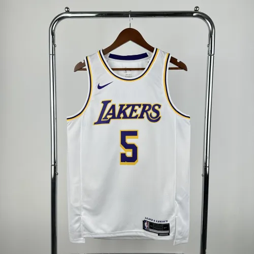 2023/24 Los Angeles Lakers Deandre Ayton #5 Weißes Herren-Trikot