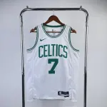 2023/24 Boston Celtics Jaylen Brown #7 Maglia da uomo bianca Maglia da uomo bianca Jaylen Brown #7 dei Boston Celtics stagione 2023/24