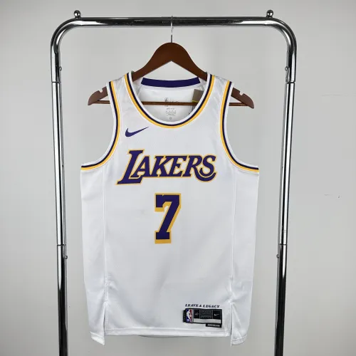Camisa masculina branca de Carmelo Anthony, Los Angeles Lakers, temporada 2023/24 (#7).