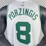 2023/24 Boston Celtics Kristaps Porzingis #8 White Men’s Jersey