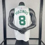 2023/24 Boston Celtics Kristaps Porzingis #8 White Men’s Jersey