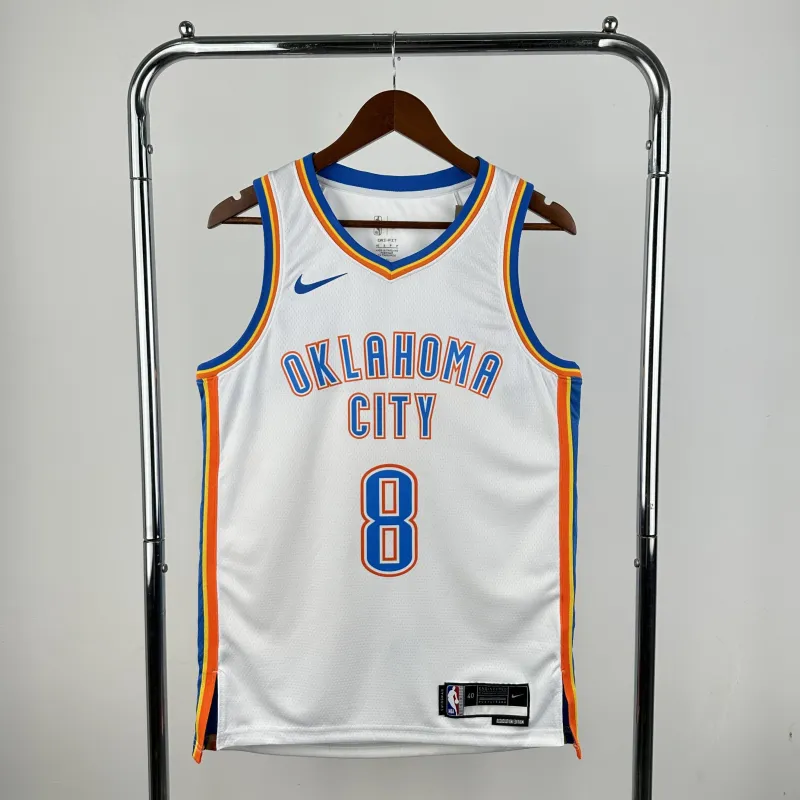 2023-24 Oklahoma City Thunder White Jalen Williams #8 Men’s Jersey