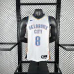 2023-24 Oklahoma City Thunder White Jalen Williams #8 Men’s Jersey