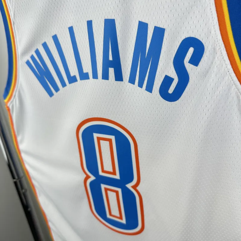 2023-24 Oklahoma City Thunder White Jalen Williams #8 Men’s Jersey