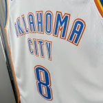 2023-24 Oklahoma City Thunder White Jalen Williams #8 Men’s Jersey