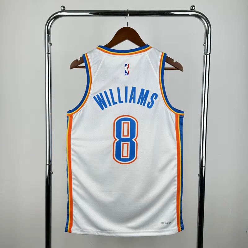 2023-24 Oklahoma City Thunder White Jalen Williams #8 Men’s Jersey