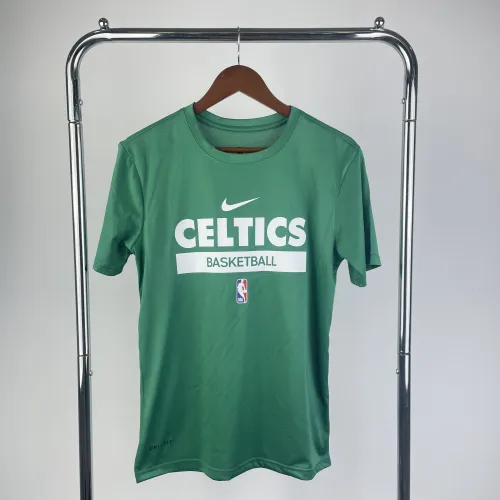 2023/24 T-shirt de treino verde dos Boston Celtics para homem