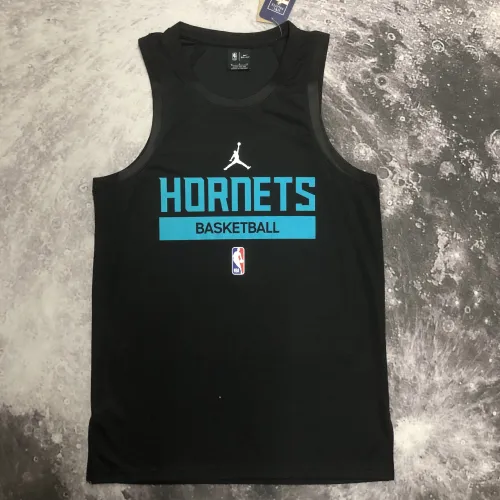 2023-24 Charlotte Hornets Black Player Edition Training Tank Men’s Basketball Jersey