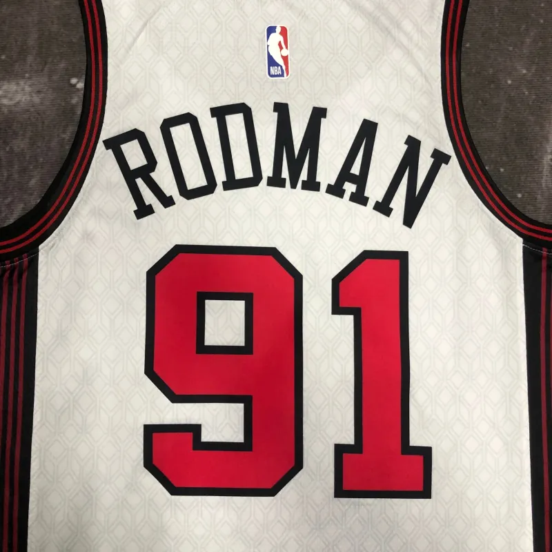 2023/24 Chicago Bulls City Edition Dennis Rodman #91 Men’s Jersey