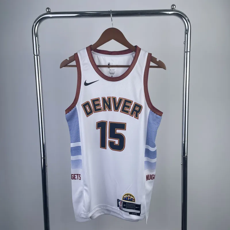 2023/24 Denver Nuggets City Edition Nikola Jokic #15 Camisola para homem