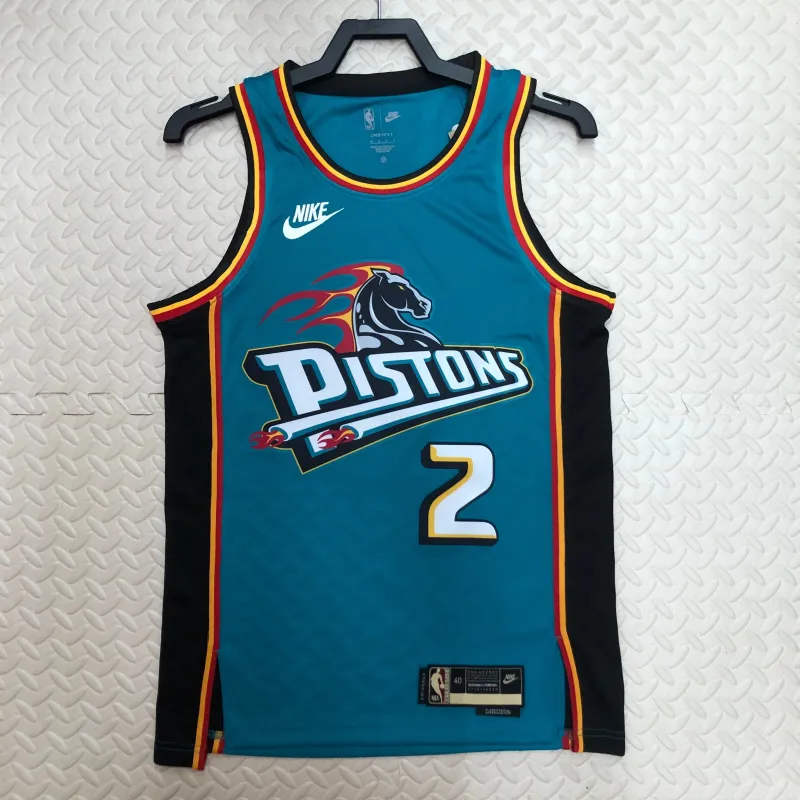 2023-24 Detroit Pistons Cade Cunningham #2 Maglia da uomo