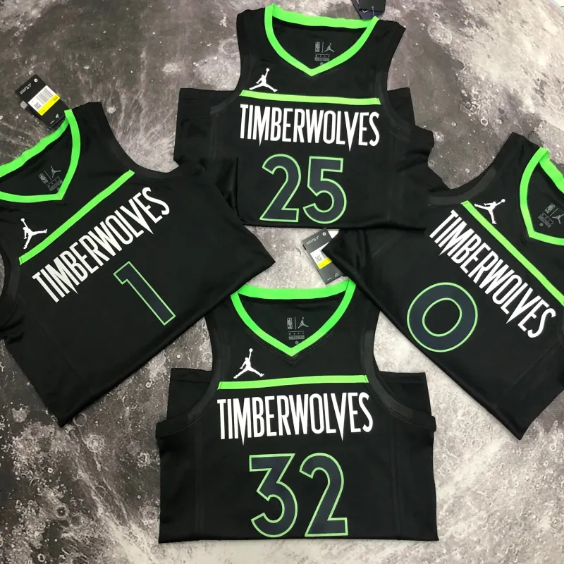 2023/24 Minnesota Timberwolves Karl-Anthony Towns #32 Maglia Uomo
