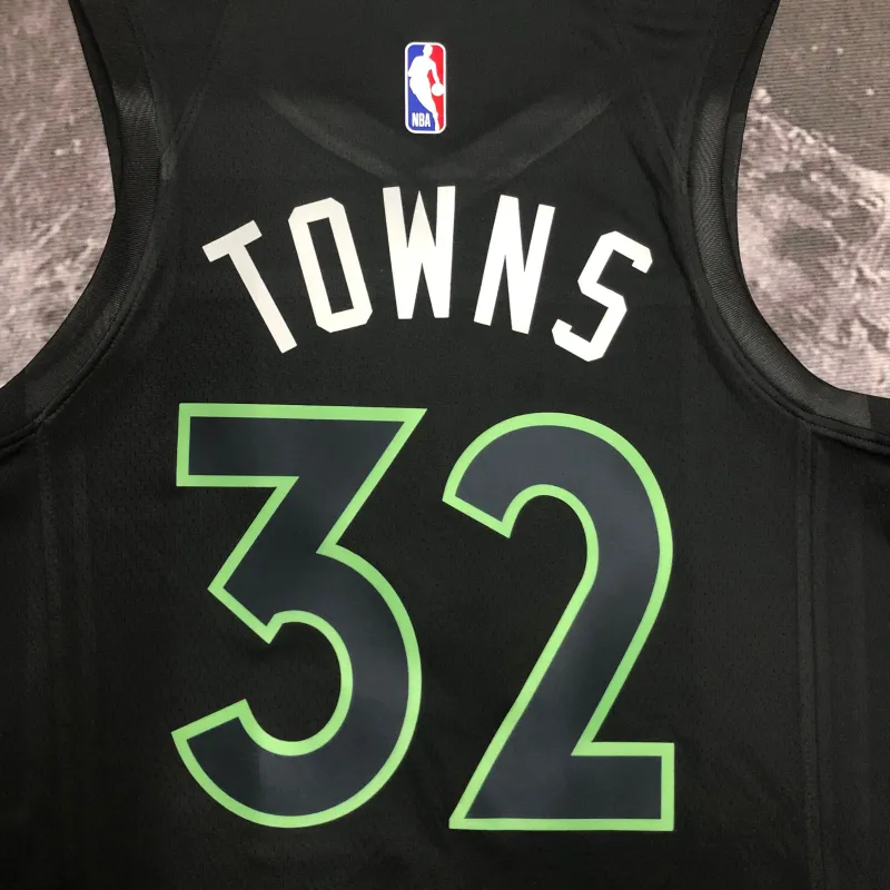 2023/24 Minnesota Timberwolves Karl-Anthony Towns #32 Maglia Uomo