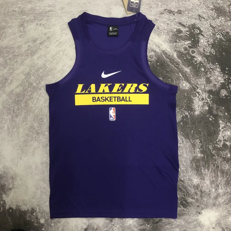 2023/24 Los Angeles Lakers Purple Training Tank Top Men’s Basketball Jersey