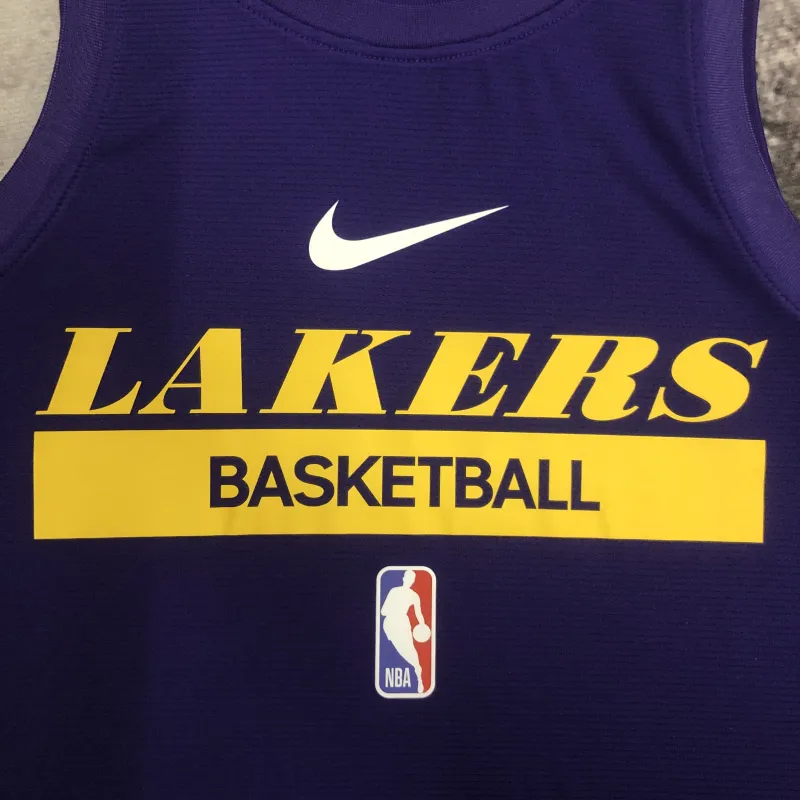 2023/24 Los Angeles Lakers Purple Training Tank Top Men’s Basketball Jersey